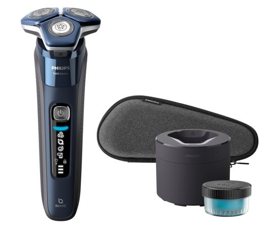 Philips SHAVER Series 7000 S7885/50 men's shaver Rotation shaver Trimmer Black, Blue Matu, Bārdas, Ķermeņa trimmeri