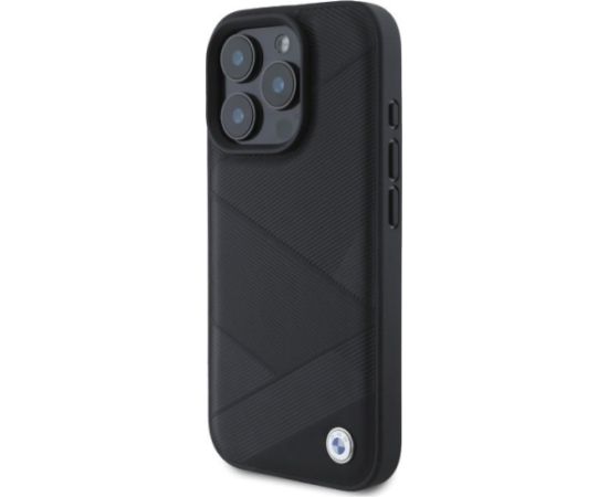 BMW Sign Leather Crossing Lines Pattern Чехол для Apple iPhone 16 Pro Max