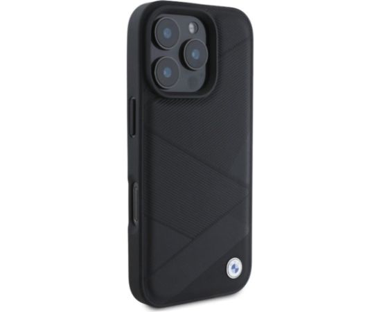 BMW Sign Leather Crossing Lines Pattern Чехол для Apple iPhone 16 Pro Max