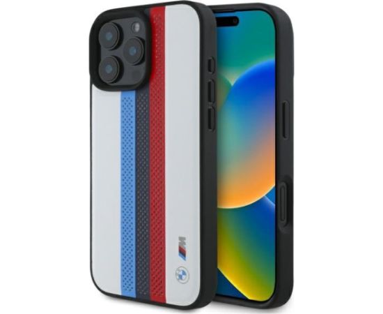 BMW M Perf. Tricolor Printed Stripes MagSafe Aizsargapvalks priekš Apple iPhone 16 Pro Max Neoriģinālie Maciņi