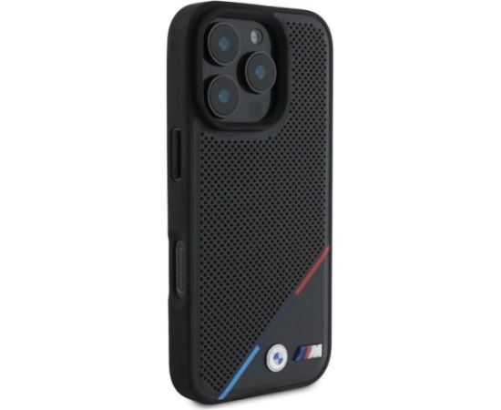BMW M.Perforated Tricolor Line MagSafe Защитный Чехол для Apple iPhone 16 Pro Max
