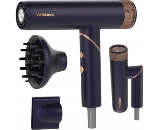 Matu fēns ar jonizāciju un kontroli, 2-in-1, STELLA WEBBER Matu fēni