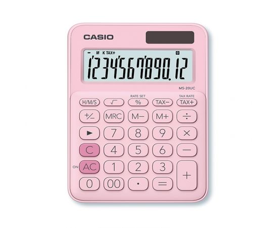 Kalkulators CASIO MS-20UC, rozā krāsa