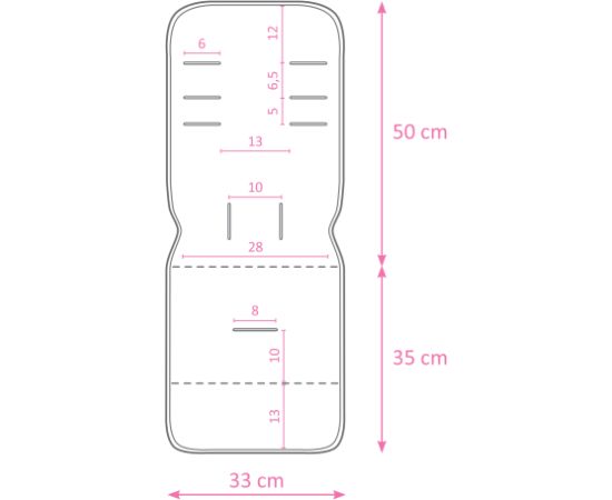 Ieliktnis ratiņos divpusējs IMPRESO 33x85 cm Ceba Baby (814)