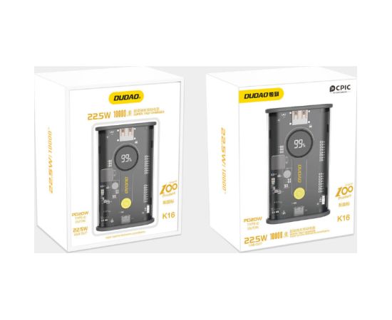 Dudao K16 Power Bank Ārējās Uzlādes Baterija 10000mAh