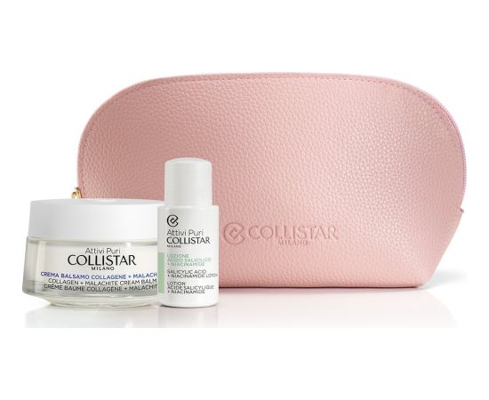 Collistar COLLISTAR SET (COLLAGEN BALM CREAM + SALICYLIC ACID LOTION 15ML + SELF TANNING DROPS SAMPLE + COSMETICS BAG)