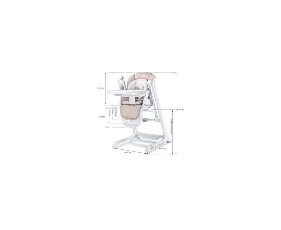 Стульчик для кормления Caretero INDIGO POWDER PINK