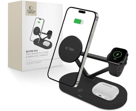 Tech-Protect wireless charger A41 3in1 QI15W, black