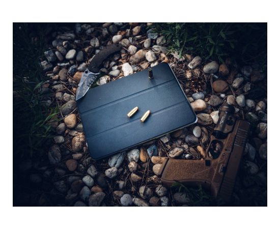 Tactical Book trīs kārbu salokāms futrālis Samsung Galaxy TAB A9+ 11", zils