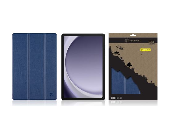 Tactical Book trīs kārbu salokāms futrālis Samsung Galaxy TAB A9+ 11", zils