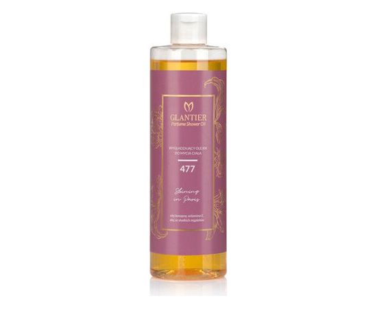 GLANTIER 477 PERFUME SHOWER OIL 400 ML - Ķermeņa dušas eļļa gludai ādai sievietēm