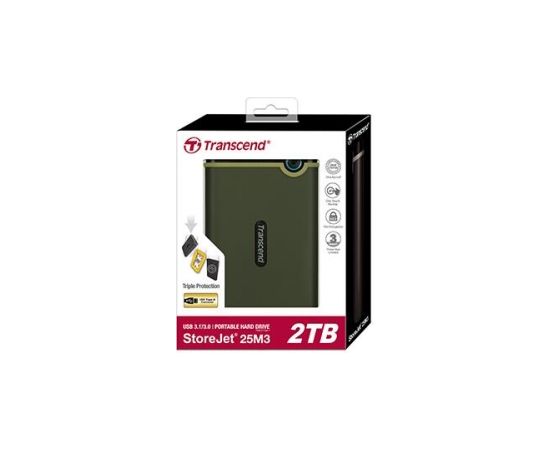Transcend Slim StoreJet 2.5'' M3S, 2 TB, Portable HDD