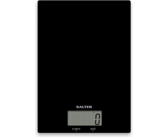 Salter 1170 BKDRCEU16 Ultra Slim Glass Digital Kitchen Scale - Black Virtuves svari