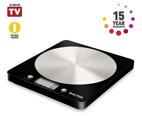 Salter 1036 BKSSDR Disc Electronic Digital Kitchen Scales Black Virtuves svari