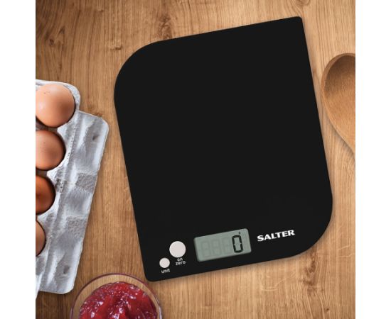 Salter 1177 BKWHDR Leaf Electronic Digital Kitchen Scale - Black Virtuves svari