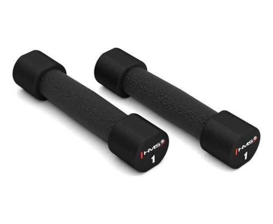 Hanteles HMS  HPT01 ar poliuretāna TPU 2 x 1 kg