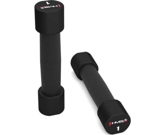 Hanteles HMS  HPT01 ar poliuretāna TPU 2 x 1 kg