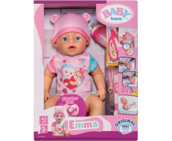 MGA Baby Born Emma Doll, 43 cm (dzer, mazgājas, raud un izmanto podiņu) 834800