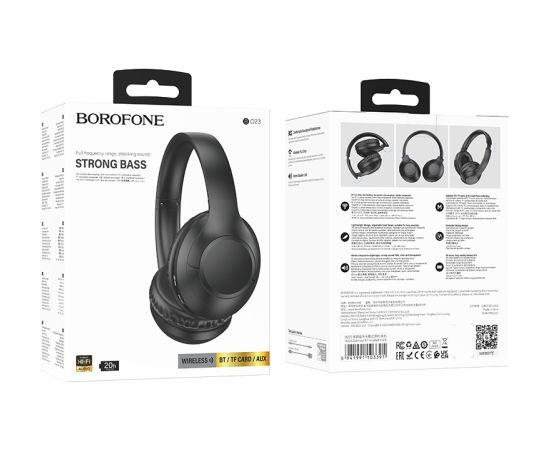 OEM Borofone austiņas BO23 Glamour bluetooth melnas