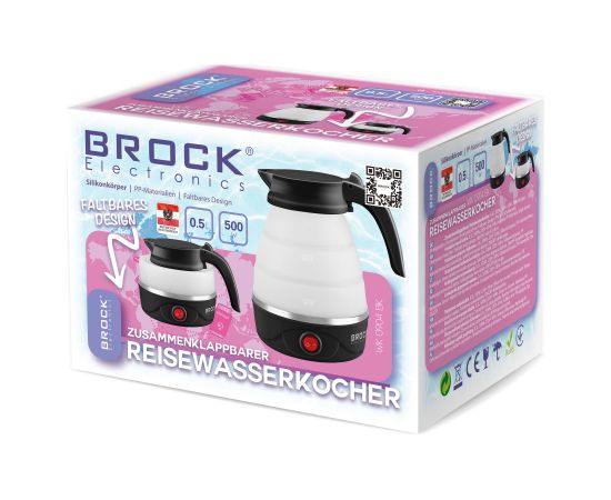 Brock Складной дорожный чайник, 0,5 л, 500 Вт. 220 В~50 Гц.