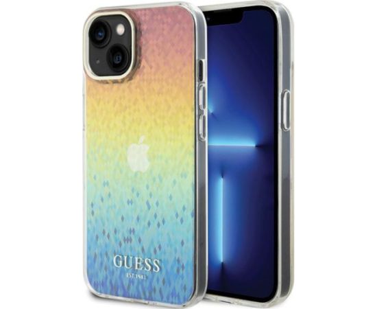 Guess IML Faceted Mirror Disco Iridescent Case Защитный Чехол для iPhone Apple 15