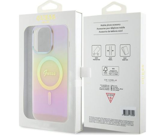 Guess  IML MagSafe Iridescent Case Защитный Чехол для Apple iPhone 15 Pro