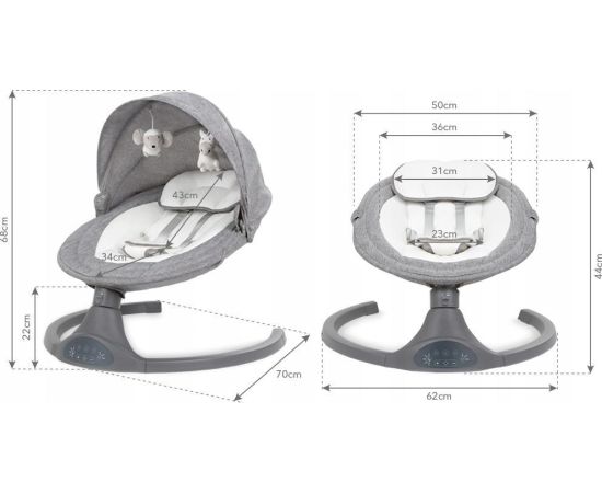 Elektriskais šūpuļkrēsls Kidwell 2in1 LUXI