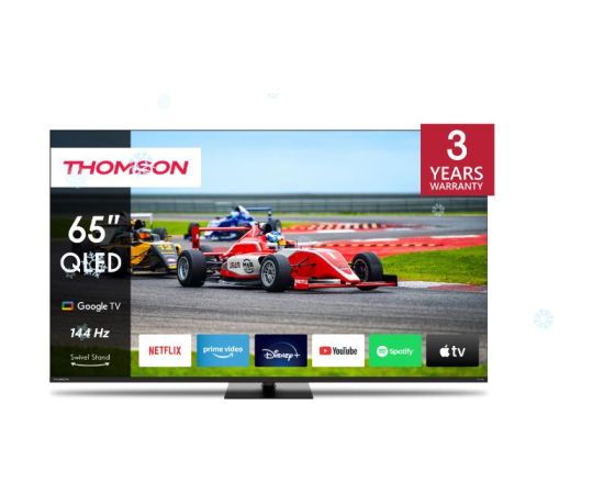 TV Set THOMSON 65" 4K/Smart QLED 3840x2160 Wireless LAN Bluetooth Google TV Black 65QG7C14