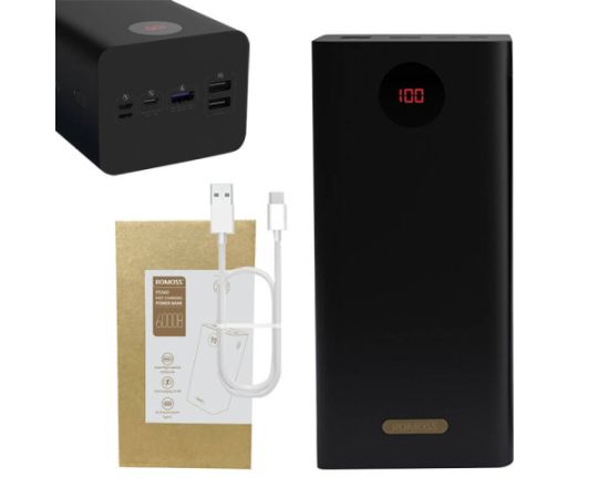 Powerbank Romoss PEA60 60000mAh, QC + PD, 22.5W (black)