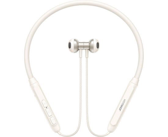 Joyroom JR-D8 wireless neckband headphones (cream white)