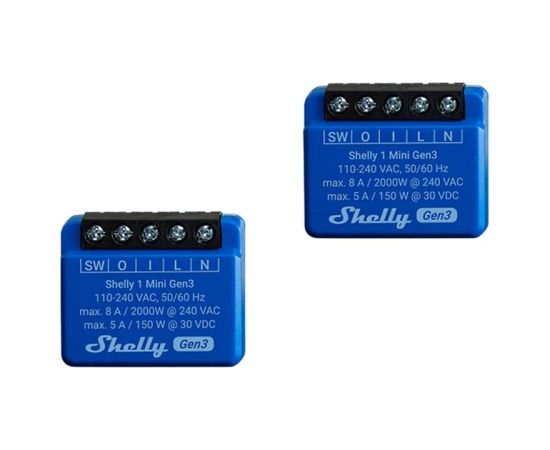 Set of 2 Shelly 1 Mini Gen3 Controllers