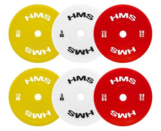 TPP OLIMPISKĀS TEHNISKO SVARA DISKU KOMPLEKTS PE 2 x 1,5 - 5 KG - 18 KG HMS