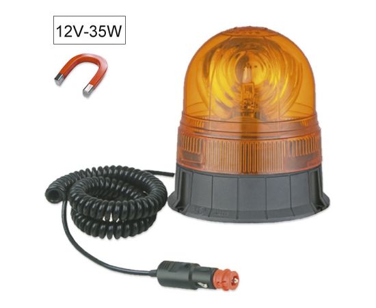 Signāllampa ar magnētisku stiprinājumu, H1 12V 55W, JBM
