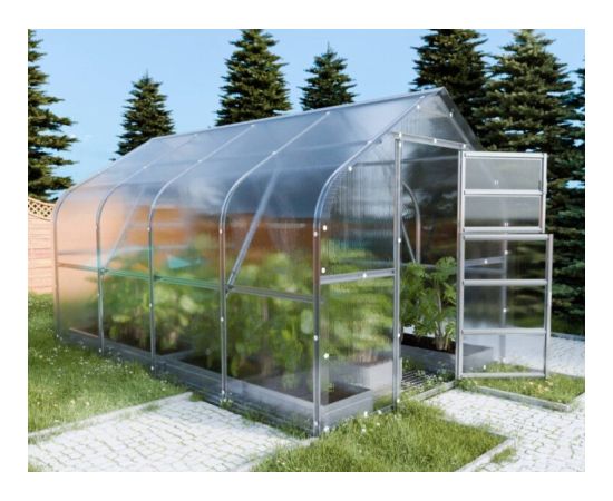 Siltumnīca KLASIKA DROP 2,5x4m ar 6mm polikarbonāta pārklājumu; 4779037494071