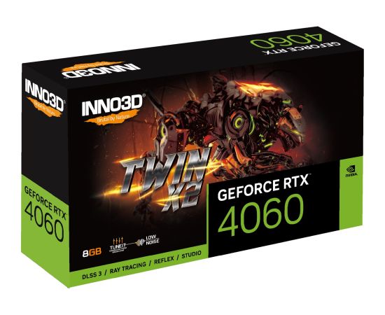 Karta graf. INNO3D GeF RTX 4060 TWIN X2 8GB Видеокарты