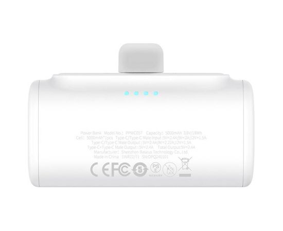 Powerbank Baseus Compact 5000mAh, 20W, USB-C (biały)