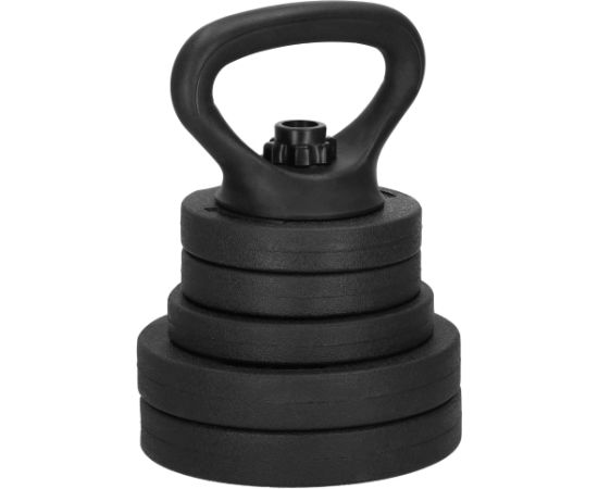 Hanteles Springos FA1671, 20 kg regulējams komplekts: grifs + kettlebell