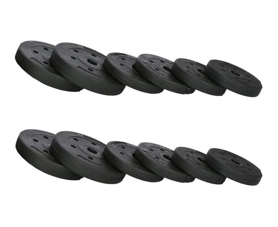 Hanteles Springos FA1671, 20 kg regulējams komplekts: grifs + kettlebell