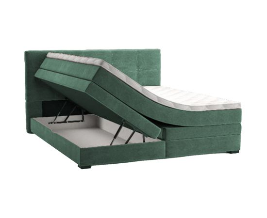 Kontinentālā gulta JEEP 160x200cm, zaļa Gultas