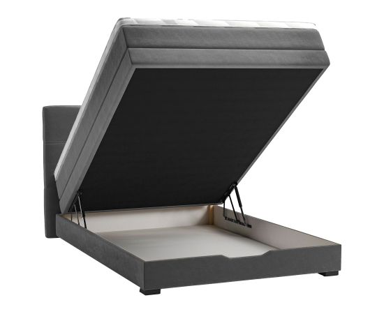 Kontinentālā gulta JEEP 120x200cm, pelēka