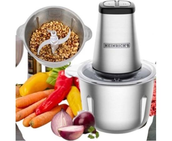 Heinrich's HMZ 8849 Shredder electric chopper for fruit vegetables and ice steel 500W