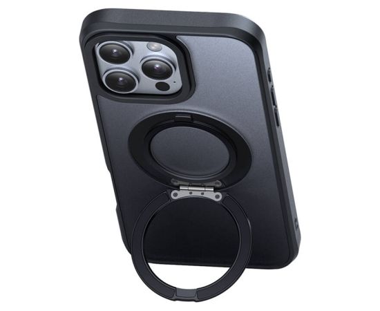 McDodo PC-4933 MagSafe case for iPhone 16 Pro Max with stand (black)