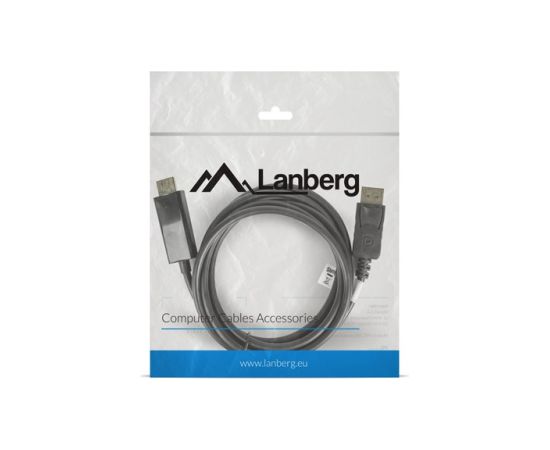 LANBERG CABLE DISPLAYPORT (M) -> HDMI 1M BLACK CA-DPHD-10CC-0010-BK