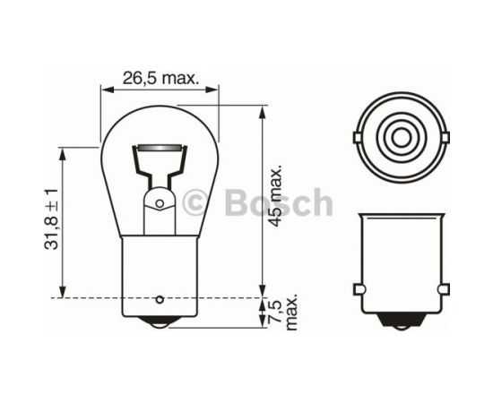 Bosch Pagrieziena rādītāja spuldze 1 987 302 201