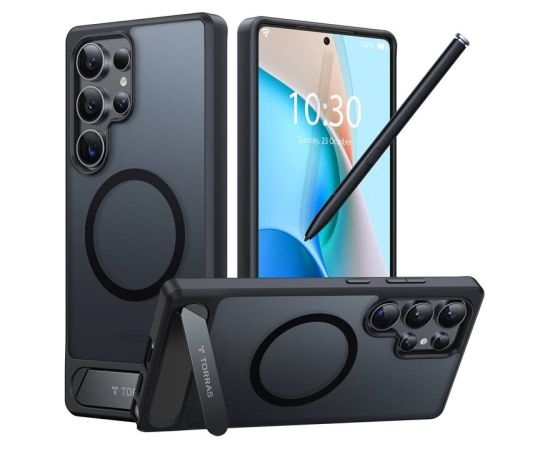 Etui na telefon Torras Pstand Series do Samsung S25 Ultra (czarne)