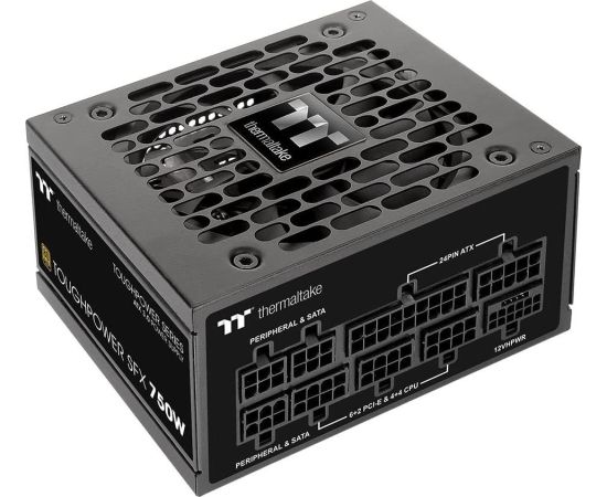 Thermaltake Toughpower SFX 750W, PC power supply (black, 2x PCIe, cable management, 750 watts)
