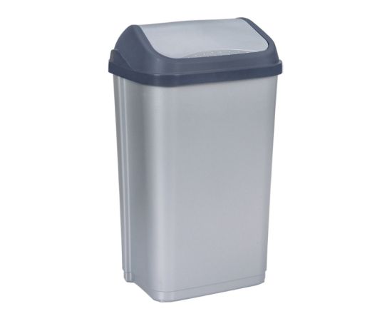 Keeeper Atkritumu spainis ar grozāmu vāku 50L Swantje 38,5x29x66cm gaiša sudraba krāsā
