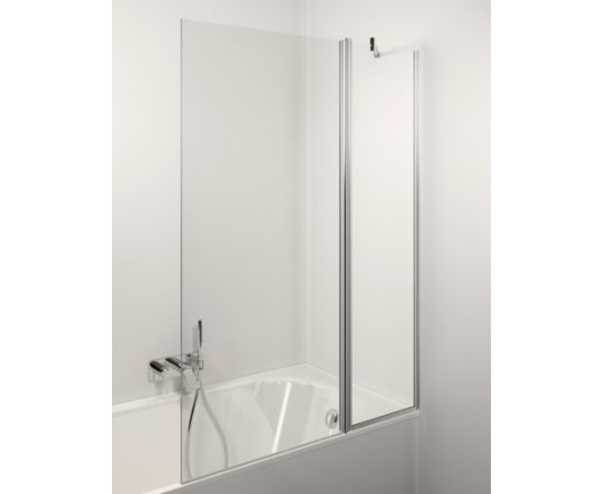 vannas siena Estetico Plus, 700 mm, h=1500, hroms/caurspīdīgs stikls Dušas vannu sienas