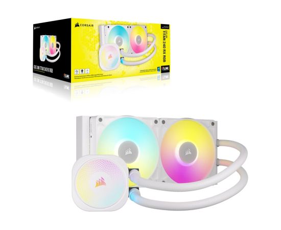 Corsair iCUE LINK TITAN RX RGB Processor All-in-one liquid cooler 12 cm White 1 pc(s) Охлаждение процессора