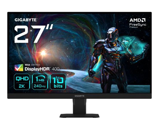 GIGABYTE GS27QXA LED display 68,6 cm (27") 2560 x 1440 px Quad HD Czarny Monitori